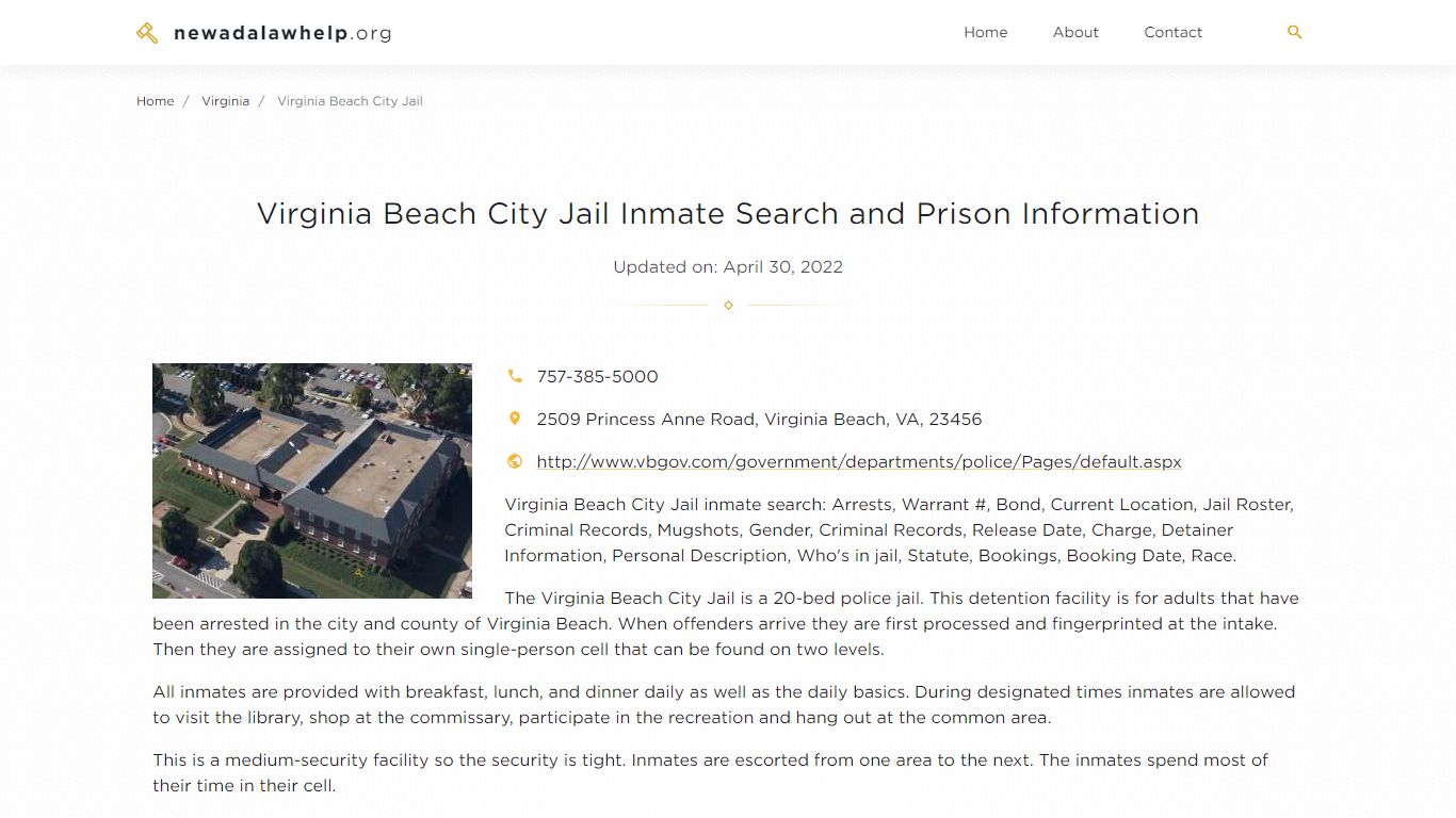 Virginia Beach City Jail Inmate Search and Prison Information